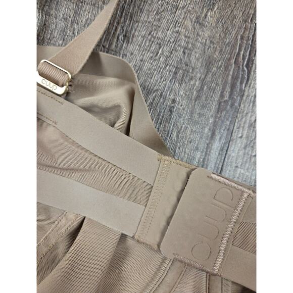 CUUP The Balconette - Mesh Taupe Bra Darted Seam Size 38F - Picture 4 of 7